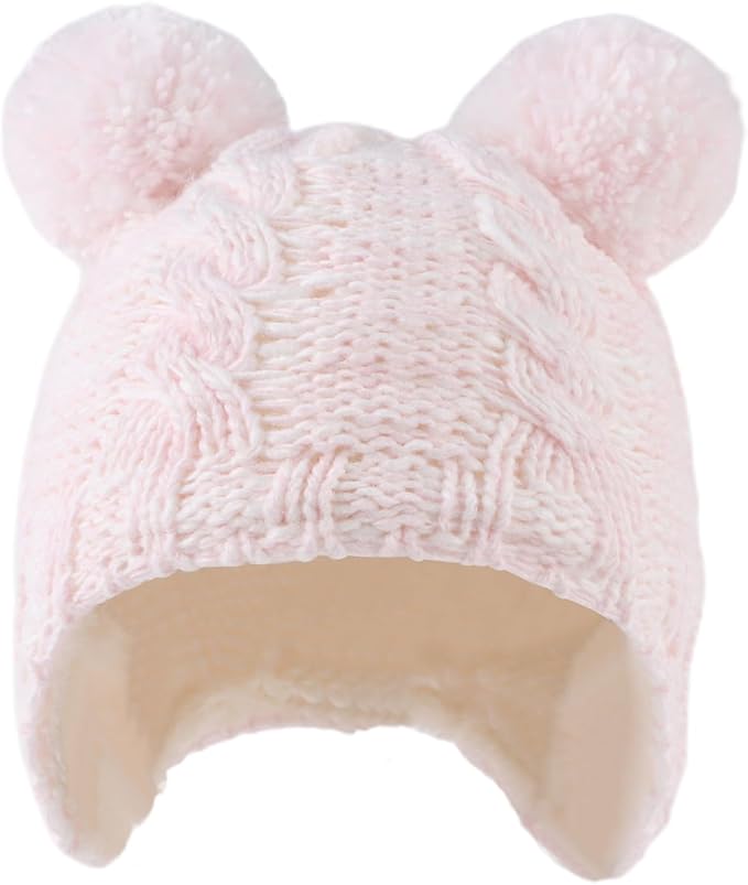 Zsedrut Winter Baby Boy Hats Pompom Baby Beanie for Girls Fleece Newborn Infant Toddler Beanie