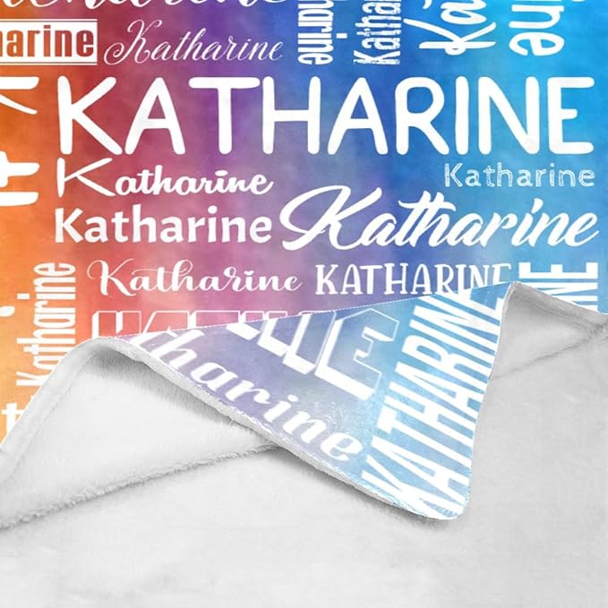 Personalized Blankets with Name Custom Blanket for Adult Kids Baby Customized Blanket Monogrammed Blankets Gifts for Women Men Girls Boys