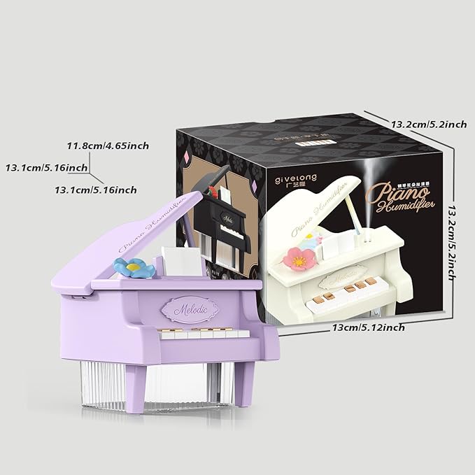 Portable Mini humidifie,350mL Cool Mist Humidifie,1200mAh Quiet for Home/Nursery/Office,Portable Mini Air Moisturizer,rechargeable mini humidifier (Purple)