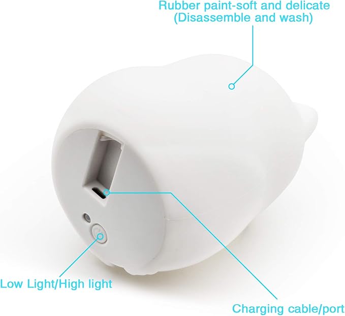 Night Light for Kids, Bedside Lamp for Children, Baby Nursery Lamp for Breastfeeding Safe, Break Resistant, Eye Caring, Adjustable Brightness & Color, Touch Control, Child Gift/Bedroom - Bird