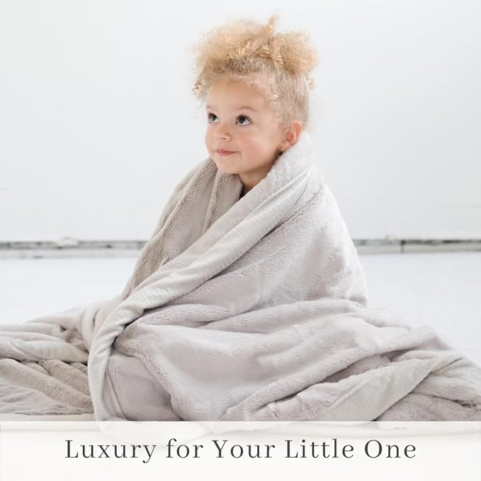 SARANONI Luxury Receiving Blankets for Babies | Ultra-Soft Lush and Boutique Quality Baby Blanket | Feather - 40” x 30”