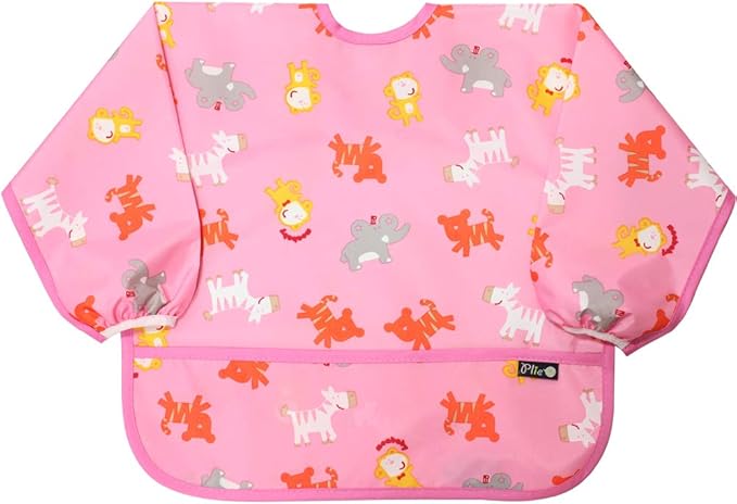 Long Sleeve Waterproof Bib for Toddlers – Feeding Smock for Baby Mealtime, Self-Feeding, Painting & Messy Play, BPA-Free