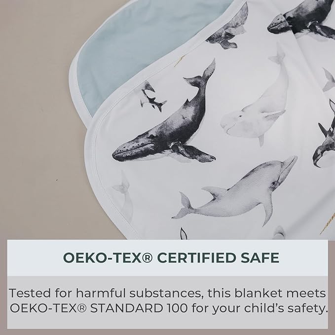 Pobi Baby Soft Neutral Blanket - Premium Cotton Toddler Quilt, Ideal for Boys & Girls - Warm, Soft Blankets (Seaside)