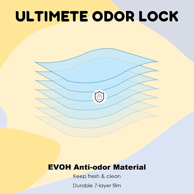 Diaper Pail Refills Bags Compatible with Genie Easy Roll Signature & Platinum Diaper Pails | Holds Up to 1410 Newborn Diapers Per Refill — Unscented, Odor Locking, 2Pack(60 Bags)