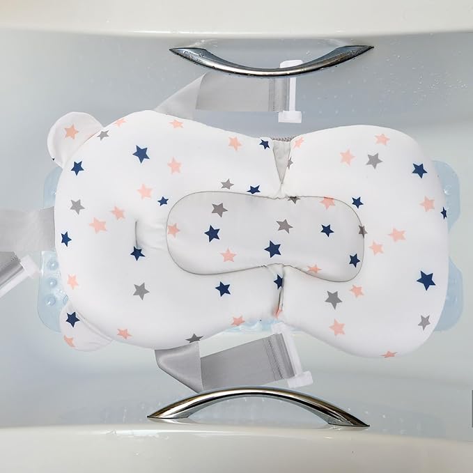 SAFIGLE Removable Sling Baby Bath Tub：Baby Bathtub Cushion with Adjustable Sling Non-Slip Floating Pad for Newborns, Infant Bathing Seat Support Matfor Safe and Comfortable Bathing (No Bathtub)