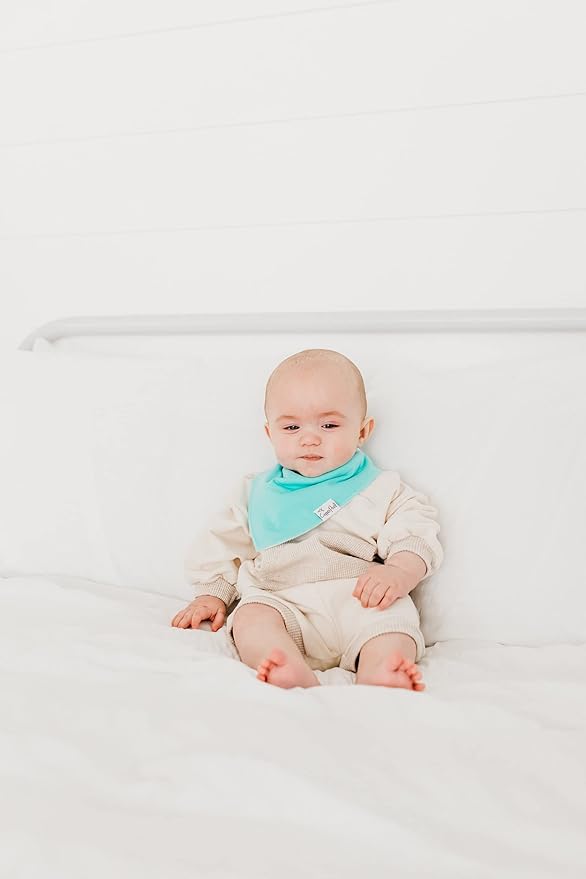 Copper Pearl 4 Pack Soft Cotton Baby Bibs for Drooling and Teething, Absorbent Drool Bibs for Baby Girl and Boy, Adjustable to Fit Newborns to Toddlers, Tons of Styles (Westyn)