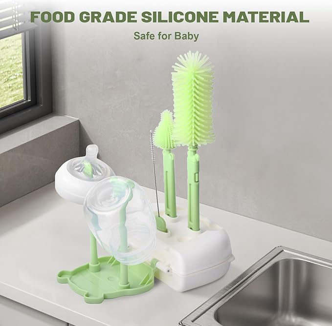 Baby Bottle Cleaner Brush Set Travel Baby Bottle Cleaning Kit Toddler Cleaning Set Travel Bottle Cleaner Kit After Birth Essentials for Mom Kit Toddler Travel Essential Convenience kit