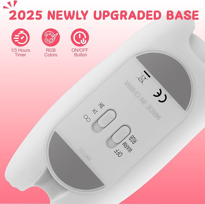 LOVERUIS Cute Night Light for Kids Cat Night-Light Baby Girl Squishy NightLight 1/3 Hour Timer Kitty Light Baby Dimmable Nursery Lamp Colorful Nightlight Gift for Kid Toddler Kawaii Bedroom (Kiki)