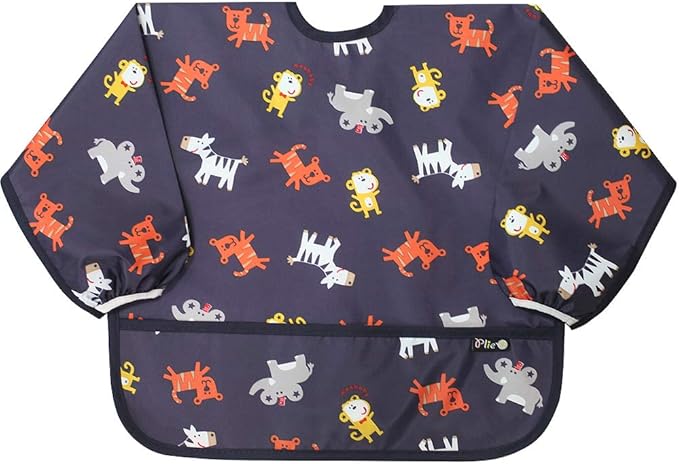 Long Sleeve Waterproof Bib for Toddlers – Feeding Smock for Baby Mealtime, Self-Feeding, Painting & Messy Play, BPA-Free