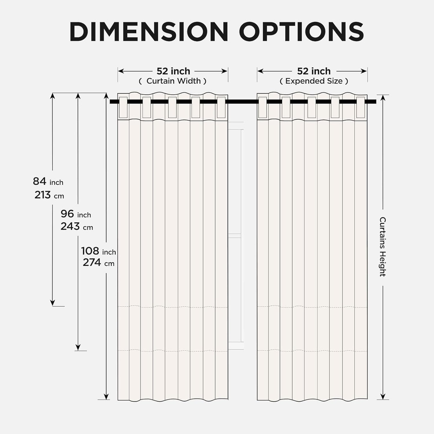 Joydeco Blackout Curtains 96 Inches Long for Bedroom, Thermal Insulated Black Out Curtains 2 Panels Set, Room Darkening Drapes for Living Room Window (W52 x L96 Inch, Red)