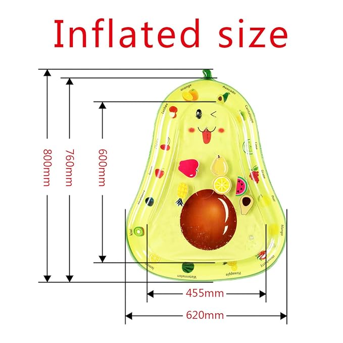 Baby Water mat, Infant Toys, Inflatable Play Mat Water Mat Baby Toys, Fun Early Development Activity Play Center for Newborn (33 x 26 inch)