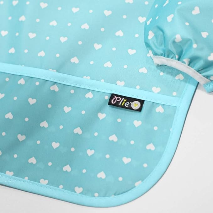 Long Sleeve Waterproof Bib for Toddlers – Feeding Smock for Baby Mealtime, Self-Feeding, Painting & Messy Play, BPA-Free