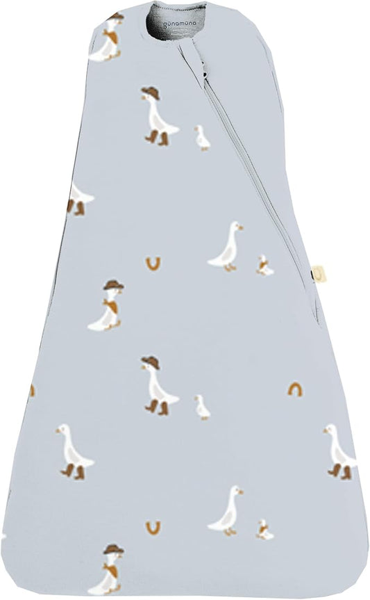 GUNAMUNA Swaddle Wrap for Newborns – Arms In or Out, Easy Diaper Changes with WONDERZiP, Soft Sleep Sack, 2.5 TOG