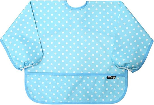 Long Sleeve Waterproof Bib for Toddlers – Feeding Smock for Baby Mealtime, Self-Feeding, Painting & Messy Play, BPA-Free