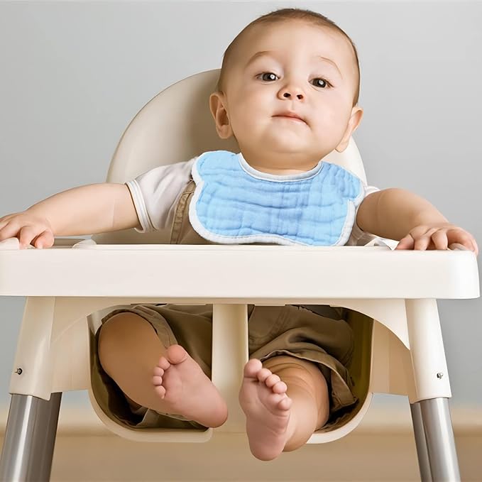 Muslin Baby Bibs for Drooling and Teething Newborn Drool Bibs for Baby Girl Boy