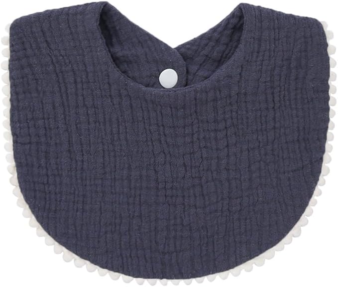 Nishine 6 PACK Muslin Baby Drooling Bibs for Unisex Boys Girls Cotton Absorbent Feedig Teething Bandana Drool Bibs Scarf Bibs