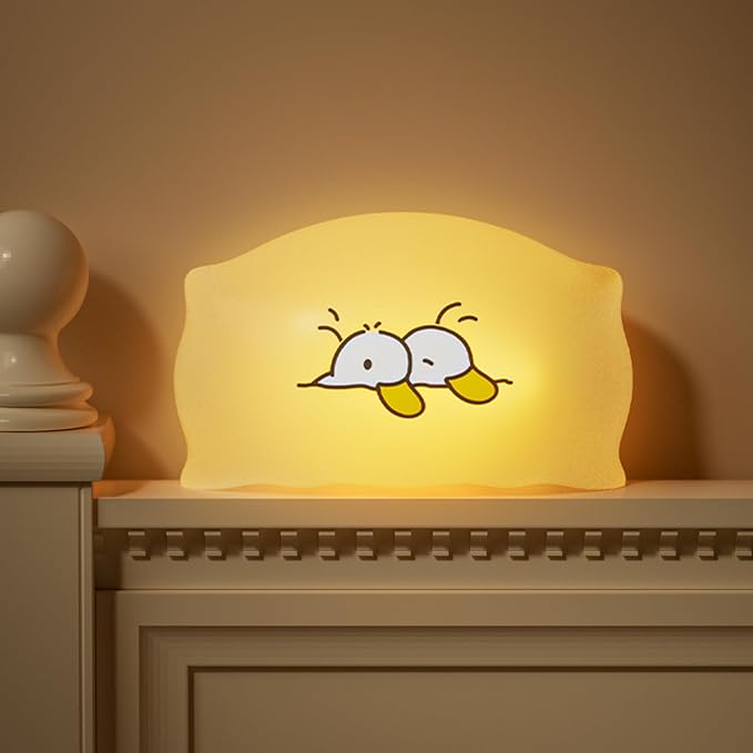 Dealswin Night Light for Kids, LED Squishy Ultra-Soft Cute Light Up Duck Magnetic Base, Dimmable Nursery Nightlight Gifts for Baby Room Decor, Rechargeable Bedside Touch Lamp for Breastfeeding