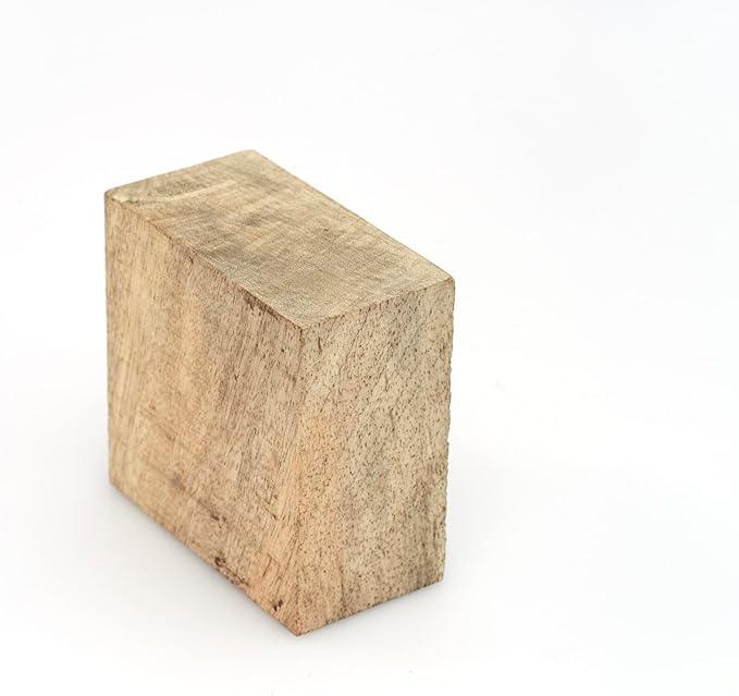 Exotic Wood Zone Mango Wood Unfinished Wood Bowl Blanks Kiln Dried | Hardwood Square Blocks for DIY Woodworking Enthusiasts Wood Pieces for Wood Crafts and Projects (8" x 8" x 2")