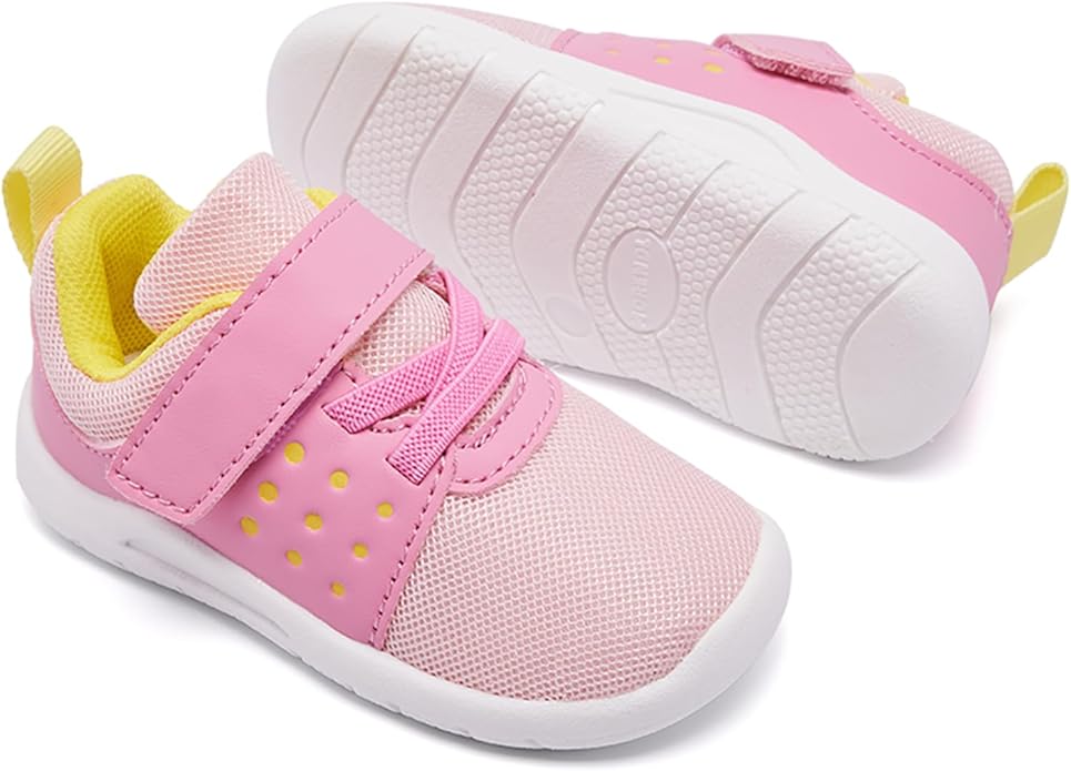 MORENDL Toddler Baby Shoes 0-4 Years Boy Girl Lightweight Breathable Non-Slip Sports Sneakers Running Walking Tennis Barefoot Shoes