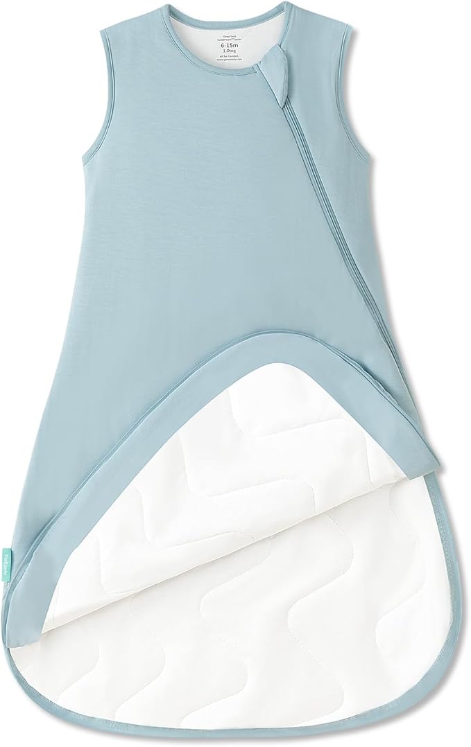 PurComfy Supersoft Sleep Sack 1.0 TOG, Premium Bamboo Viscose Baby Sleeping Bag 2-Way Zipper Sleep Sack Baby Wearable Blanket