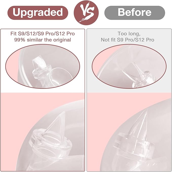 6 Pack Silicone Duckbill Valve & 4 Pack Silicone Diaphragm Compatible with Momcozy S12Pro/S9Pro/S12/S9 Wearable Breastpump, momcozy Breast Pump Replacement Parts Breastfeeding Essential Accessories