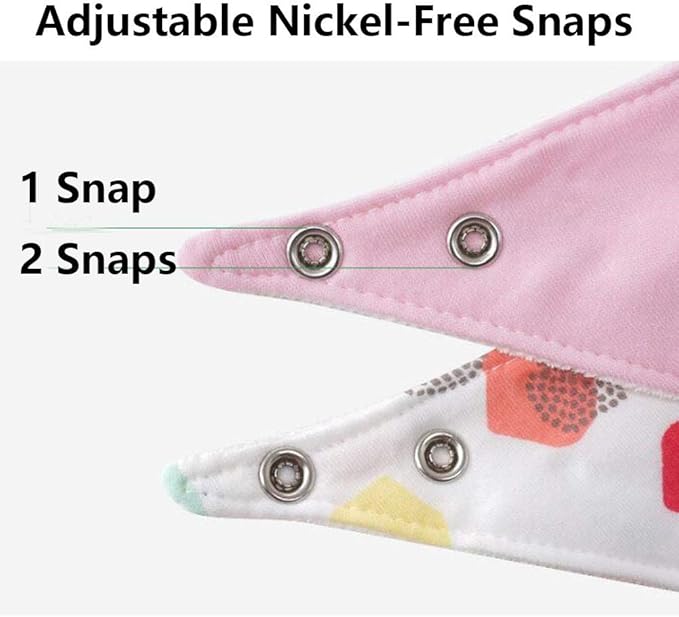 Baby Dribble Bib, Toddler Bandana Bib 3 Packs Super Absorbent Cotton Feeding Bibs