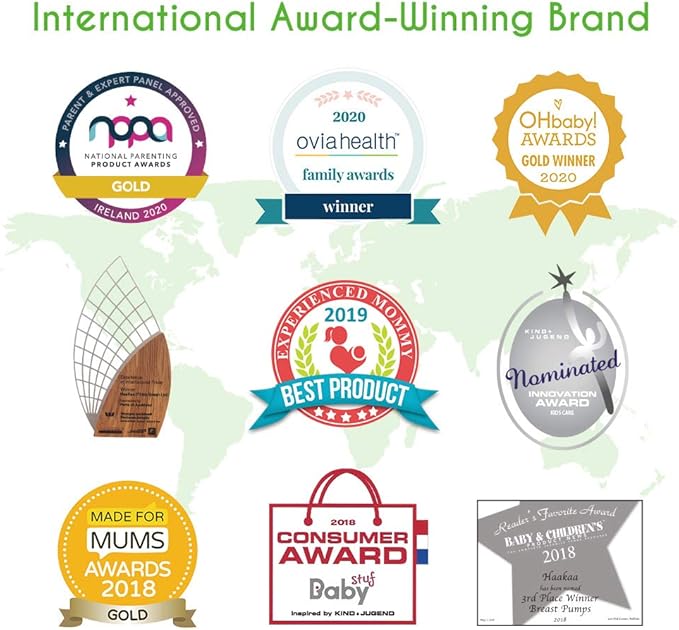 Haakaa Manual Breast Pump Silicone Breast Pump Milk Saver Milk Pump with Suction Base and Flower Stopper 100% Food Grade Silicone BPA Free (5oz/150ml) (White)