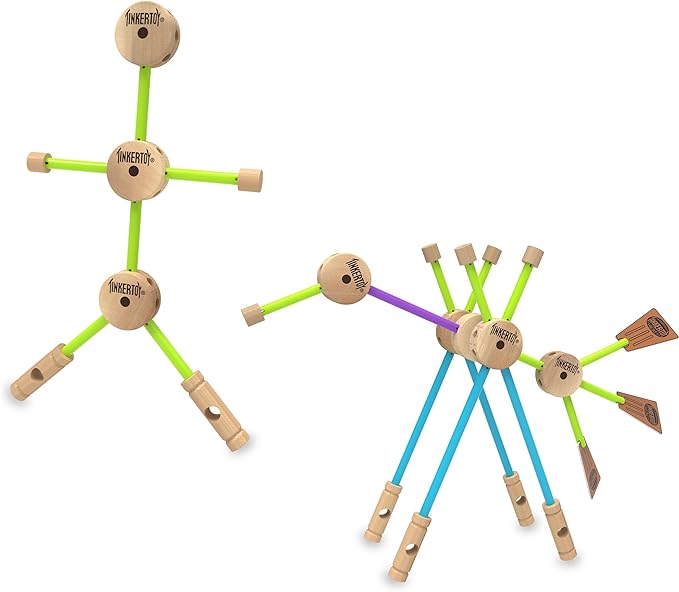 TINKERTOY - Retro Building Set Tin - 50 Pieces