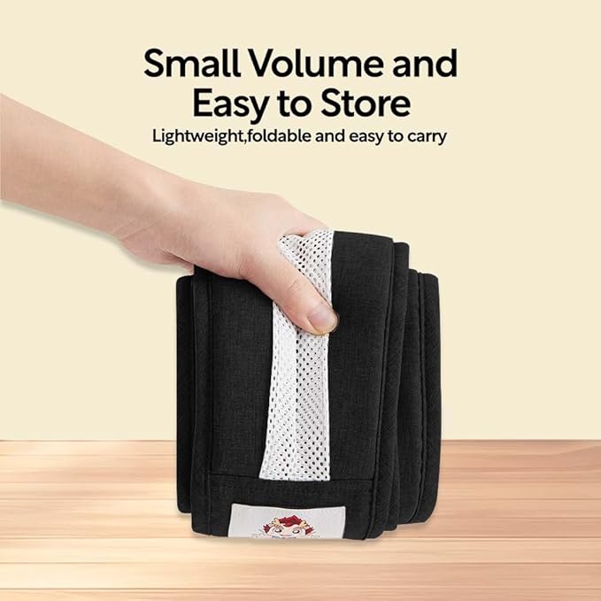 Baby Sling Carrier with Hip Seat - Breathable & Adjustable, Anti-Slip Design for Infants 0-36 Months, ASTM Certified, Ergonomic Hands-Free Carrier Carrying 8-35lbs (Black)