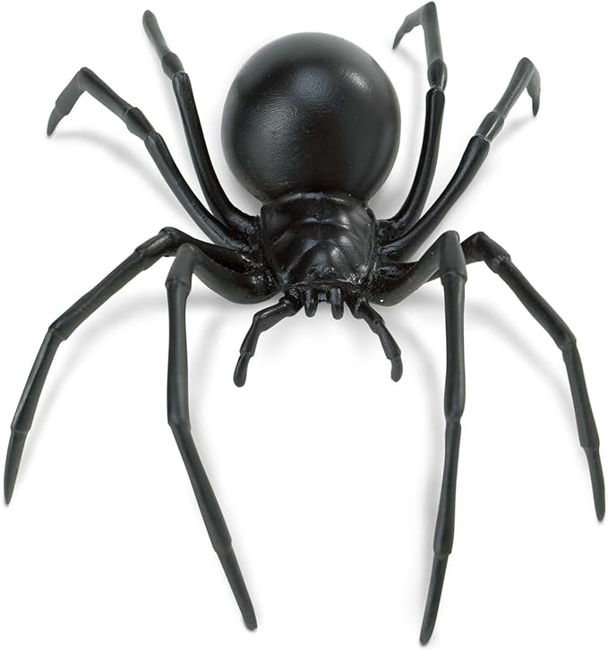 Safari Ltd. Black Widow Spider Figurine - Realistic 6.5" Arachnid Figure - Educational Toy for Boys, Girls, and Kids Ages 3+