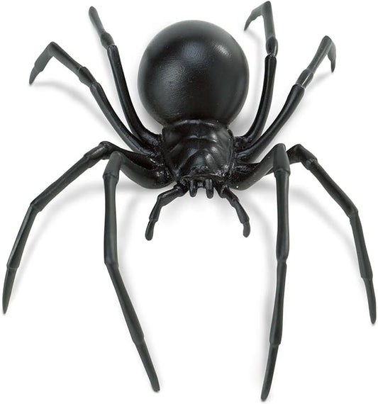 Safari Ltd. Black Widow Spider Figurine - Realistic 6.5" Arachnid Figure - Educational Toy for Boys, Girls, and Kids Ages 3+