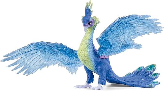 Schleich Bayala - 11" Magical Peacock Bird Toy with Movable Wings. Pretty, Fantasy Action Figure for Girls and Boys. Fun, Imaginative Play Fairy Figurine, Cool Mystical Toys for Kids Ages 5+, 70794