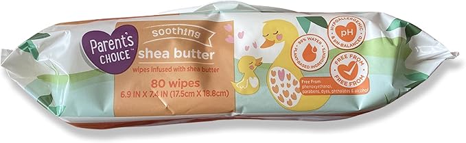 Parent's Choice Baby Wipes 80ct Shea Butter