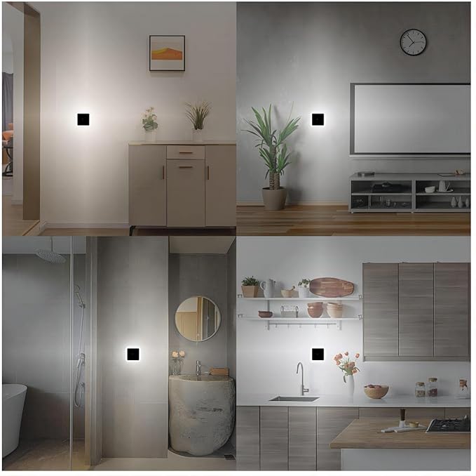 KINUR LED Night Lights Plug into Wall Daylight Color with Dusk to Dawn Night Light Plug in Sensor for Kids Room, Bedroom, Bathroom, Baby Nursery,Stair Lights, Hallway Light 6 Pack