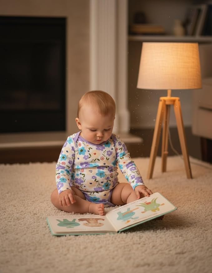 PATPAT Baby Bodysuits - Soft Viscose Made from Bamboo - Long Sleeve Funny for Boys and Girls -Newborn Infant Toddler Clothes