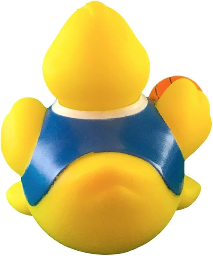 3" Basketball Rubber Duck [Sealed Hole, No Mildew] - Baby Safe Bathtub Bathing Toy