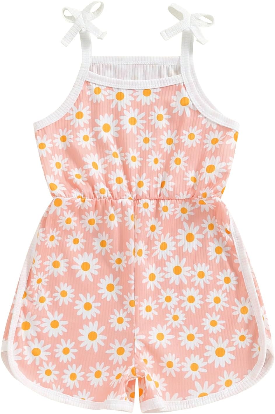 WZTYYDS Toddler Baby Girl Summer Clothes Floral Romper Tie-Up Strap Halter Jumpsuit Infant Summer Sling Playsuit 6M-3T