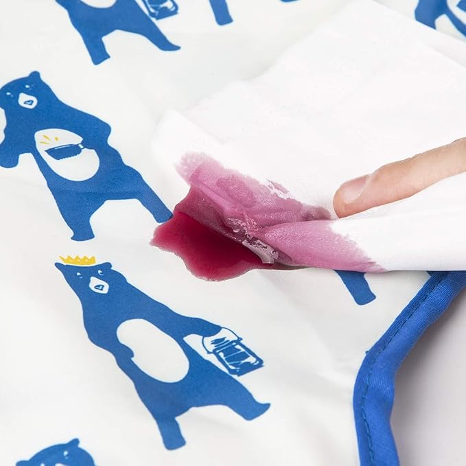 Long Sleeve Bibs For Babies 6-24 Months Full Coverage Shirt Bib for Baby Boys Girls Waterproof Smock Bibs with Sleeves Toddler Mess Free Bib for Eating with Pocket, 3 Pack