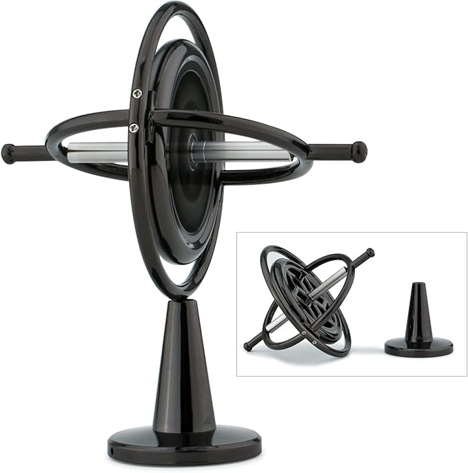 DjuiinoStar Premium Gyroscope: Sturdy&Durable, Pass 2nd Floor Drop Test, Long Spin Time (Play Tricks at Ease, Use Ball Bearings), Educational Physics Anti-Gravity Toy DG-5B