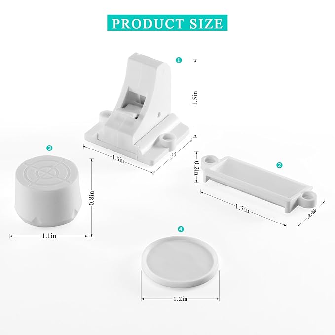 Vmaisi Magnetic Cabinet Locks for Babies (Stardand, Unit Count 4)