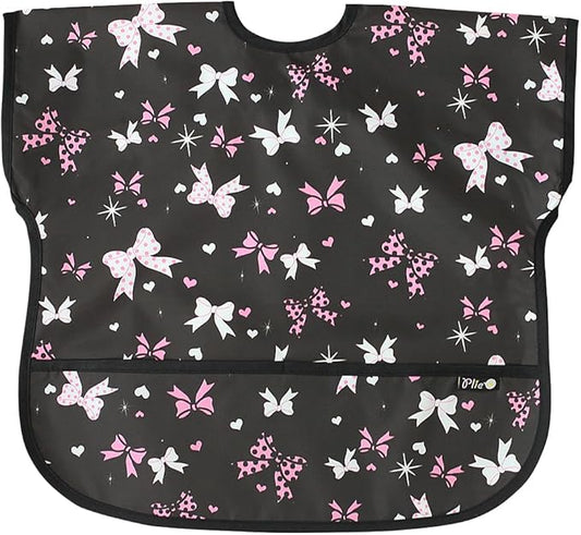 Short Sleeve Waterproof Bib for Toddlers – Feeding Apron for Mealtime, Daycare, Self-Feeding & Messy Play, Baby Bib