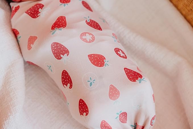 Copper Pearl Baby Swaddle Blanket - Wearable Premium Knit Baby Blanket, Large Soft Stretchy Receiving Blankets for Baby Boy and Girl, Swaddles for Newborn, Infant, and Toddler (Strawberry)