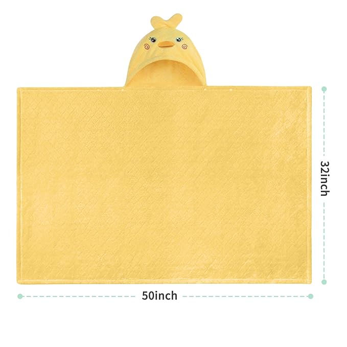Toddler Bath Towel Hooded Kids Bath Towels for Toddlers 0-5 Years, 2-Pack Thick Absorbent Toddler Towels with Hood Baby Bath Towels, Large 50''x32'' Hooded Baby Towels with Hood for Girl