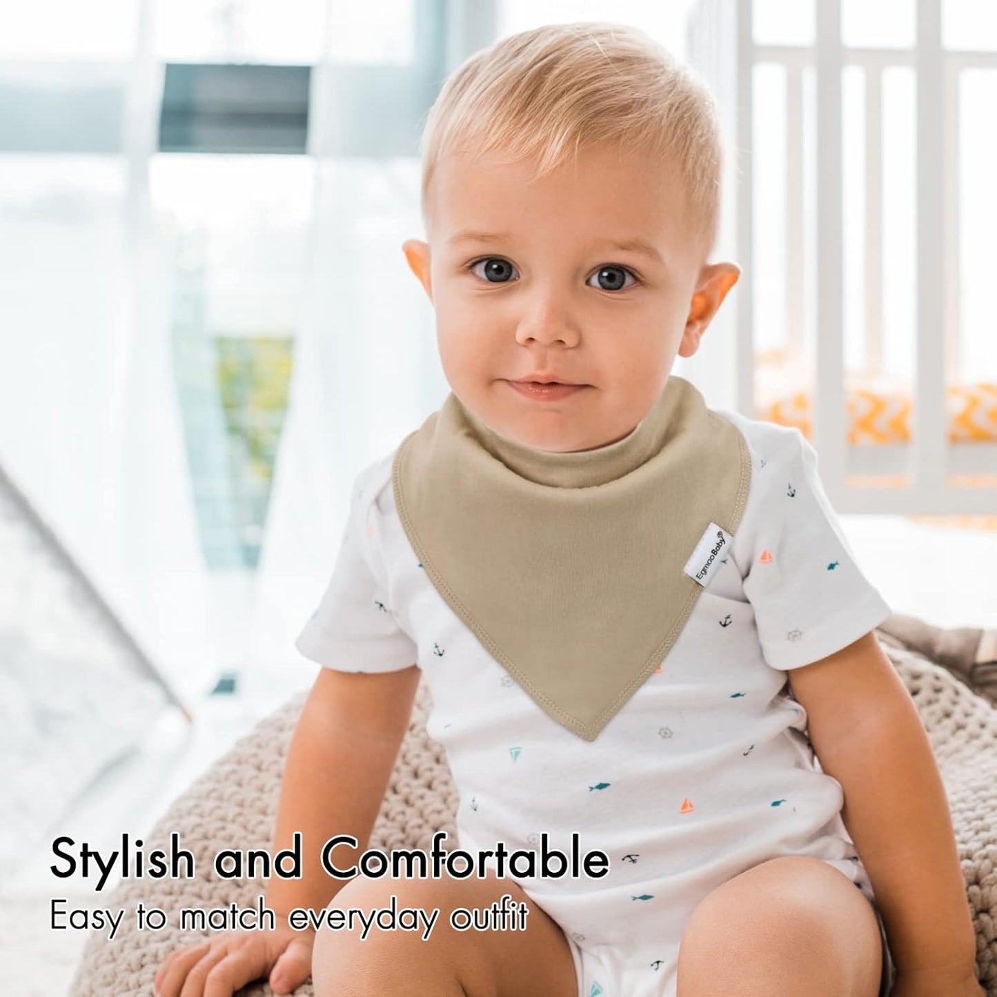 Baby Bandana Drool Bibs for Boys Girls,Super Absorbent Triangle Baby Bibs for Drooling and Teething,100% Cotton Soft for Infant,Newborn 10Pack