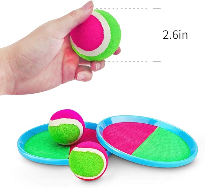 Ayeboovi Replacement Sticky Balls, 4 Packs, 2.6 Inch Diameter, Suitable for Toss and Catch Game