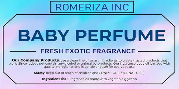 Baby Essential Fragrance Body Oil – Luxury Unisex Baby Oil Perfume with Long Lasting Baby Powder Scent – Soft Baby Smell, Uncut Perfume Oil,Scented Body Oil for Women & Men – 1 Fl Oz