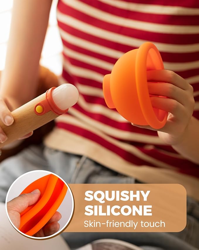 Amaredom Plunger Night Light, Cute Plunger Lamp, Wooden Bar Silicone Funny Nightlight, Rechargeable LED Funny Flashlight with 30 Minutes Timer & One Button Control, Bedroom, Washroom, Living Room