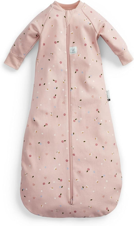 ergoPouch Jersey Sleeping Bag 1.0 TOG – Arms-Out Baby Sleep Sack, Ideal Transition from Swaddling, Slim Fit Keeps Baby Secure & Comfortable, Soft Breathable Fabric (8-24 Months, Daisies)