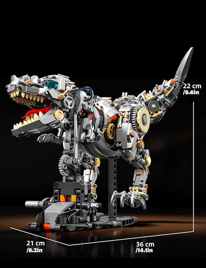 SEMKY Dinosaur Series Mechanical Tyrannosaurus Rex Model Set, (1268Pieces) -Building Blocks Toys Gifts for Kid