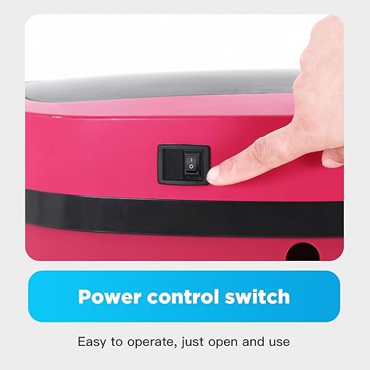 BestOffice | 13 Gallon Plastic Trash Can with Lid | Red | Automatic Touchless Garbage Can | Odor Control | Modern Oval Design | Easy to Clean | Fits Any Kitchen, Bathroom, Office or Home